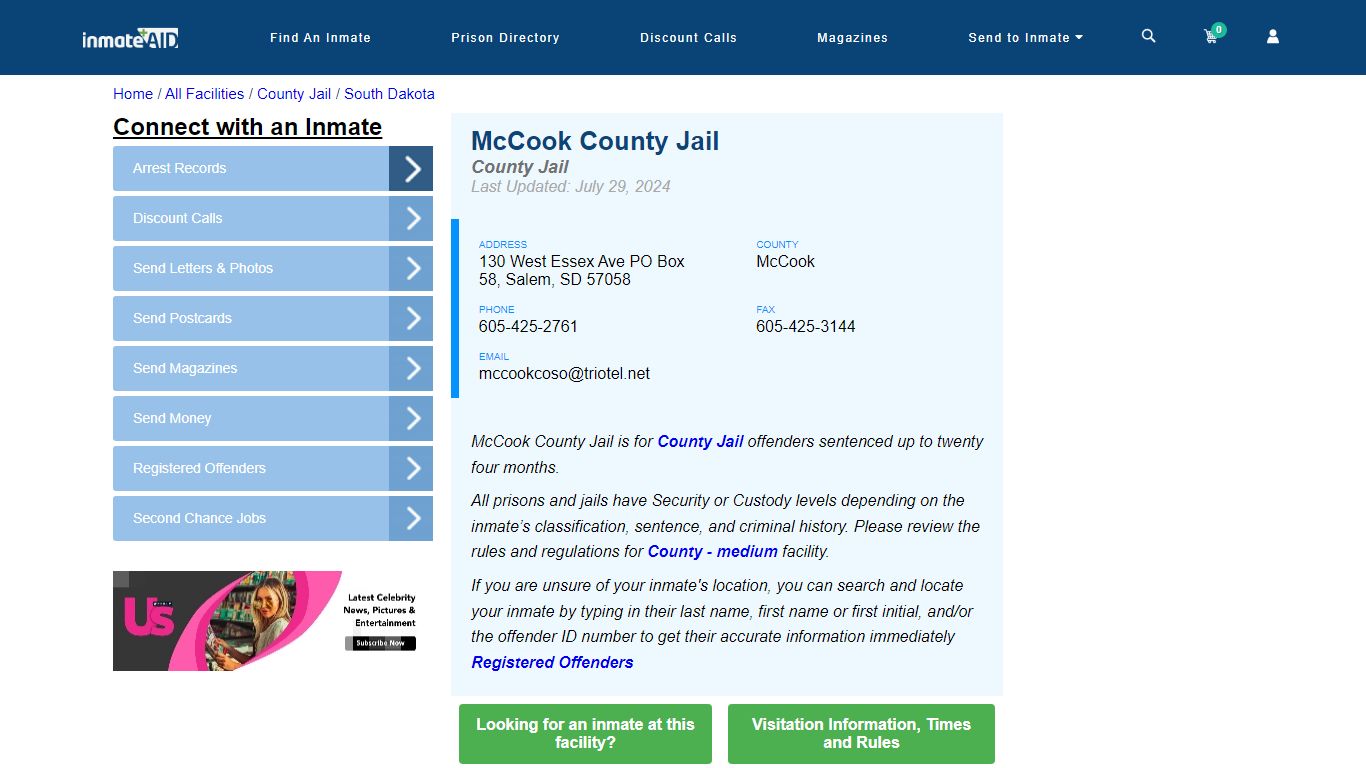 McCook County Jail - Inmate Locator